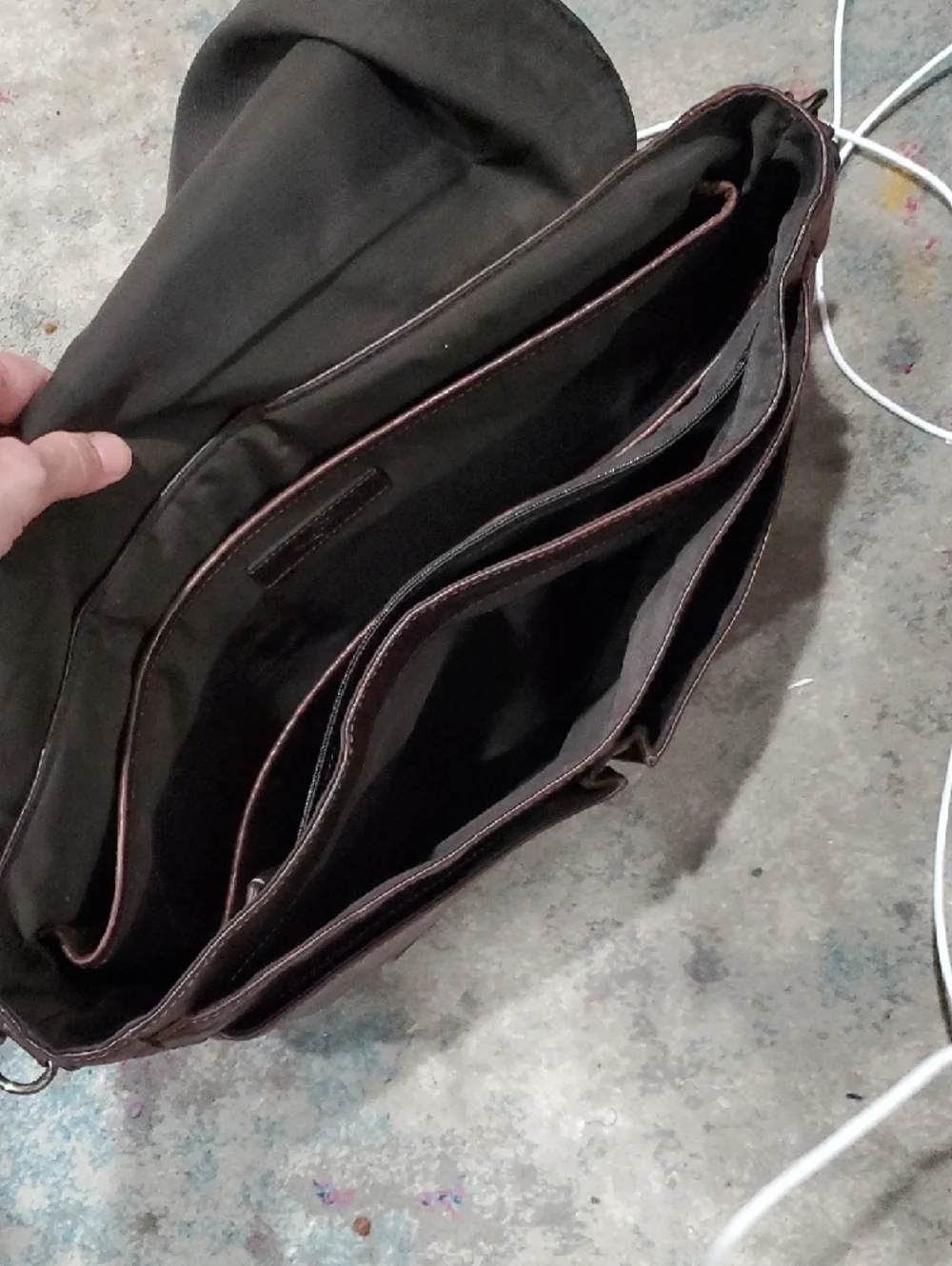 Fossil Mens Brown Leather Messenger Breif Bag In Brown